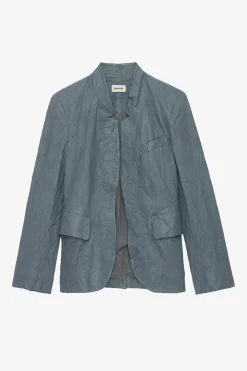 Zadig & Voltaire Vestes^Blazer En Cuir Froisse Verys