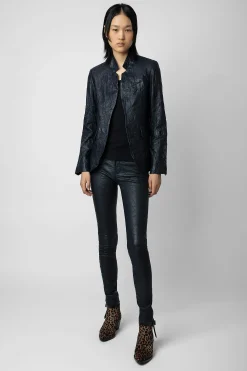 Zadig & Voltaire Costumes^Blazer En Cuir Tres Froisse