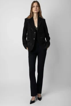 Zadig & Voltaire Unisexe^Blazer Vanille A Strass