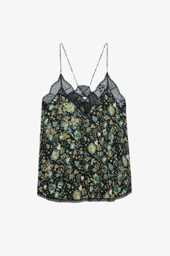 Zadig & Voltaire Chemises Et Hauts^Caraco En Soie A Strass Christy