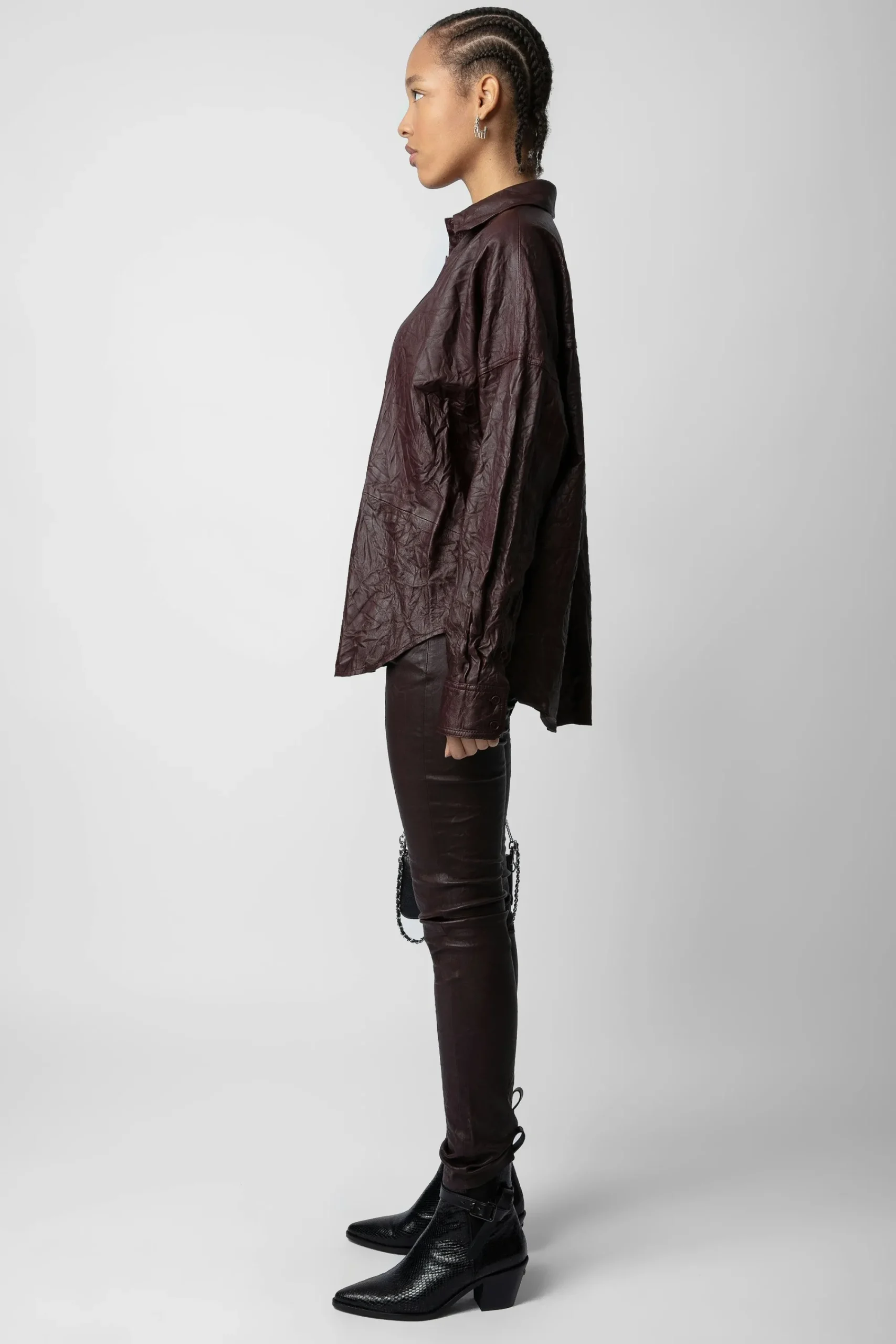 Zadig & Voltaire Chemises Et Hauts^Chemise En Cuir Froisse Tamara