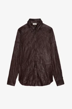 Zadig & Voltaire Chemises Et Hauts^Chemise En Cuir Froisse Tamara
