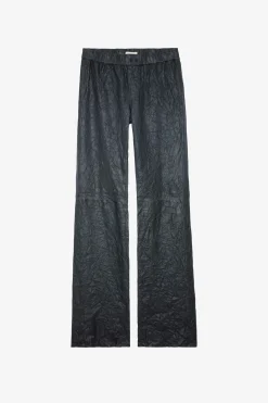Zadig & Voltaire Pantalons Et Shorts^Pantalon En Cuir Froisse Pauline