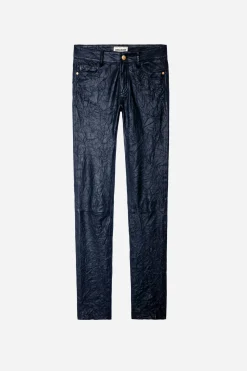 Zadig & Voltaire Costumes^Pantalon Phlame Cuir Froisse