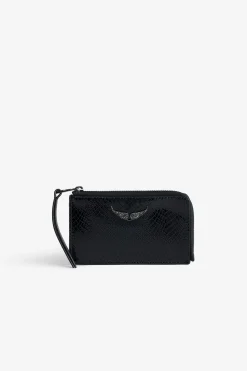 Zadig & Voltaire Portefeuilles Et Porte-Monnaie^Porte-Cartes En Relief Sauvage Brillant Zv Card