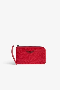 Zadig & Voltaire Portefeuilles Et Porte-Monnaie^Porte-Cartes En Relief Sauvage Brillant Zv Card