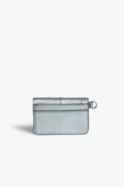 Zadig & Voltaire Portefeuilles Et Porte-Monnaie^Porte-Cartes Metallise Gaufre Borderline Pass