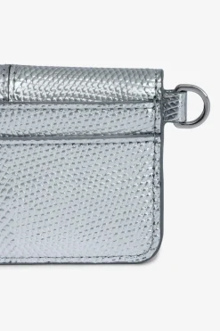 Zadig & Voltaire Portefeuilles Et Porte-Monnaie^Porte-Cartes Metallise Gaufre Borderline Pass