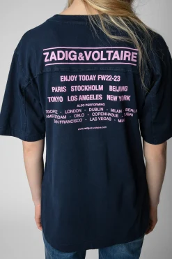 Zadig & Voltaire T-Shirts^T-Shirt A Strass Et Imprime Photo Avec Noeud
