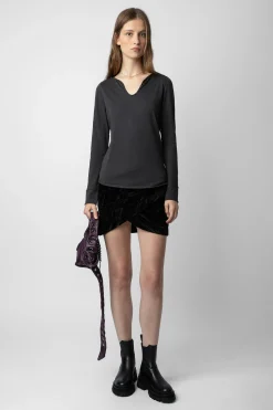 Zadig & Voltaire T-Shirts^T-Shirt Henley C'Est La Faute A Voltaire
