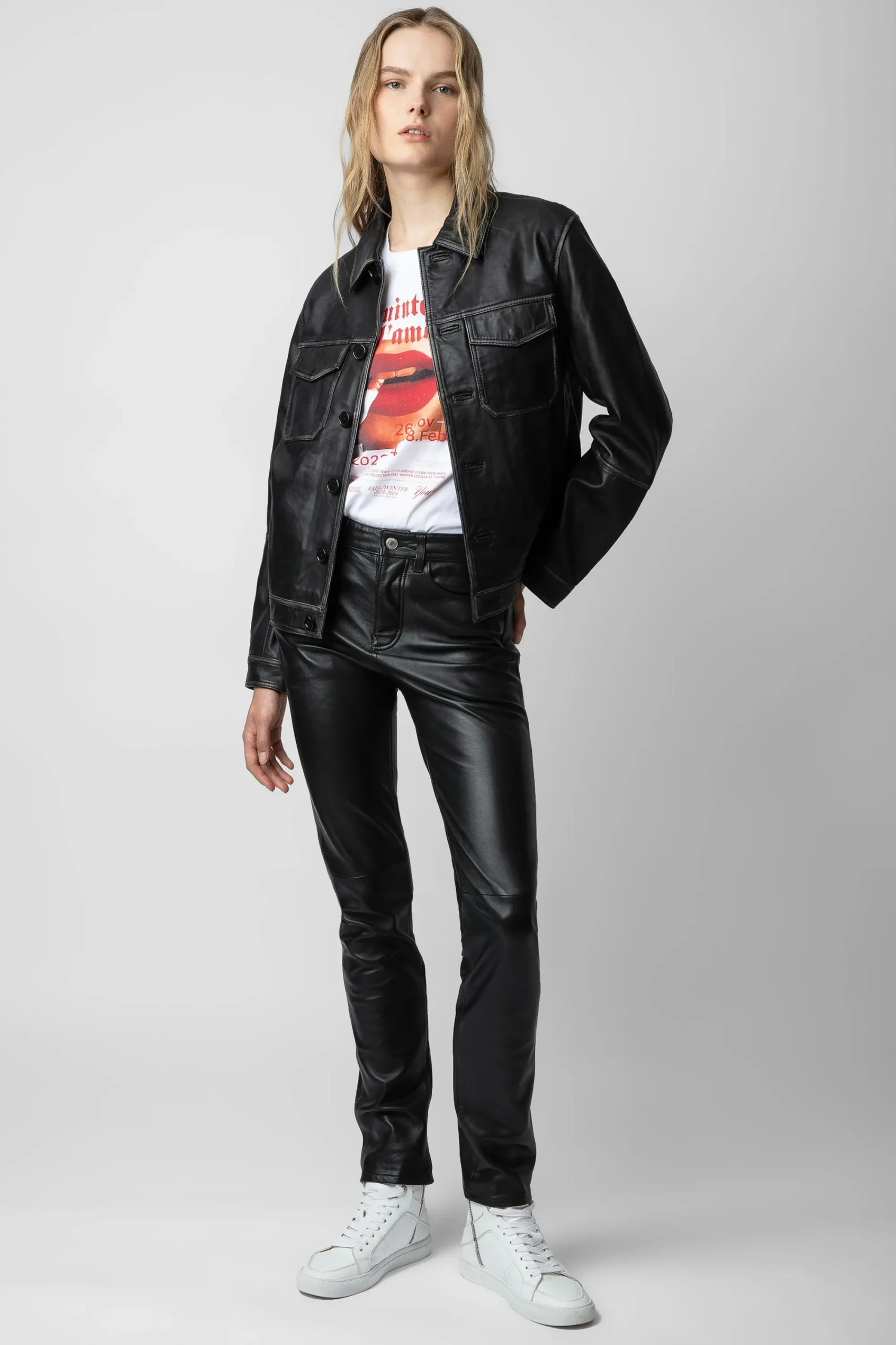 Zadig & Voltaire Manteaux Et Vestes^Veste En Cuir Vintage Lasso