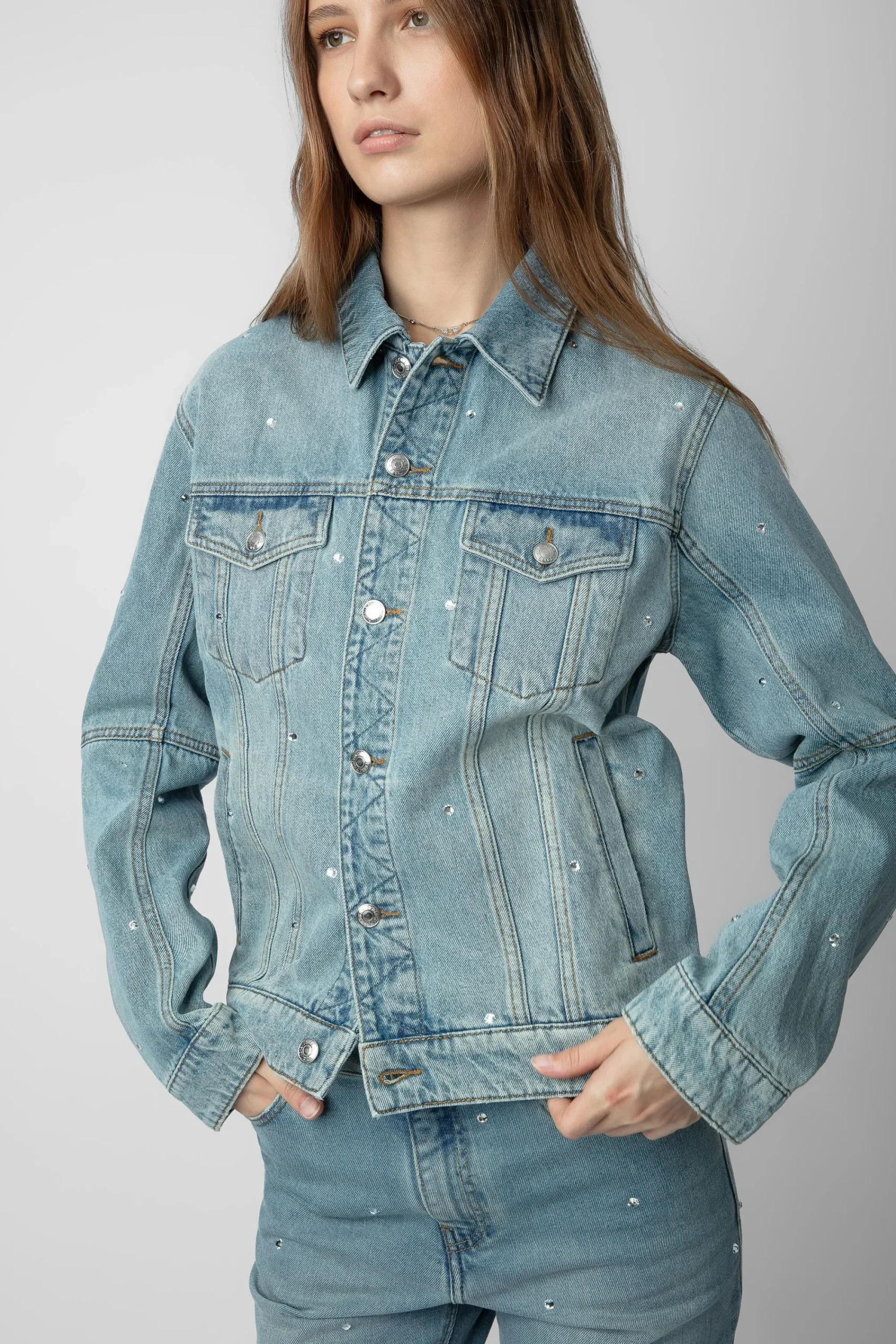 Zadig & Voltaire Unisexe^Veste En Jean Kasy A Strass