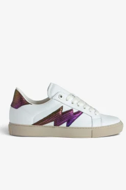 Zadig & Voltaire Formateurs^Zv1747 Baskets Basses Metallisees Gaufrees La Flash